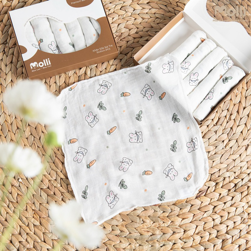 Set 5 khăn sữa Moli hộp