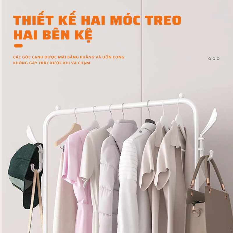 Kệ treo quần áo đa năng kết hợp để giày dép có ngăn kín tiện dụng phong cách Hàn Quốc