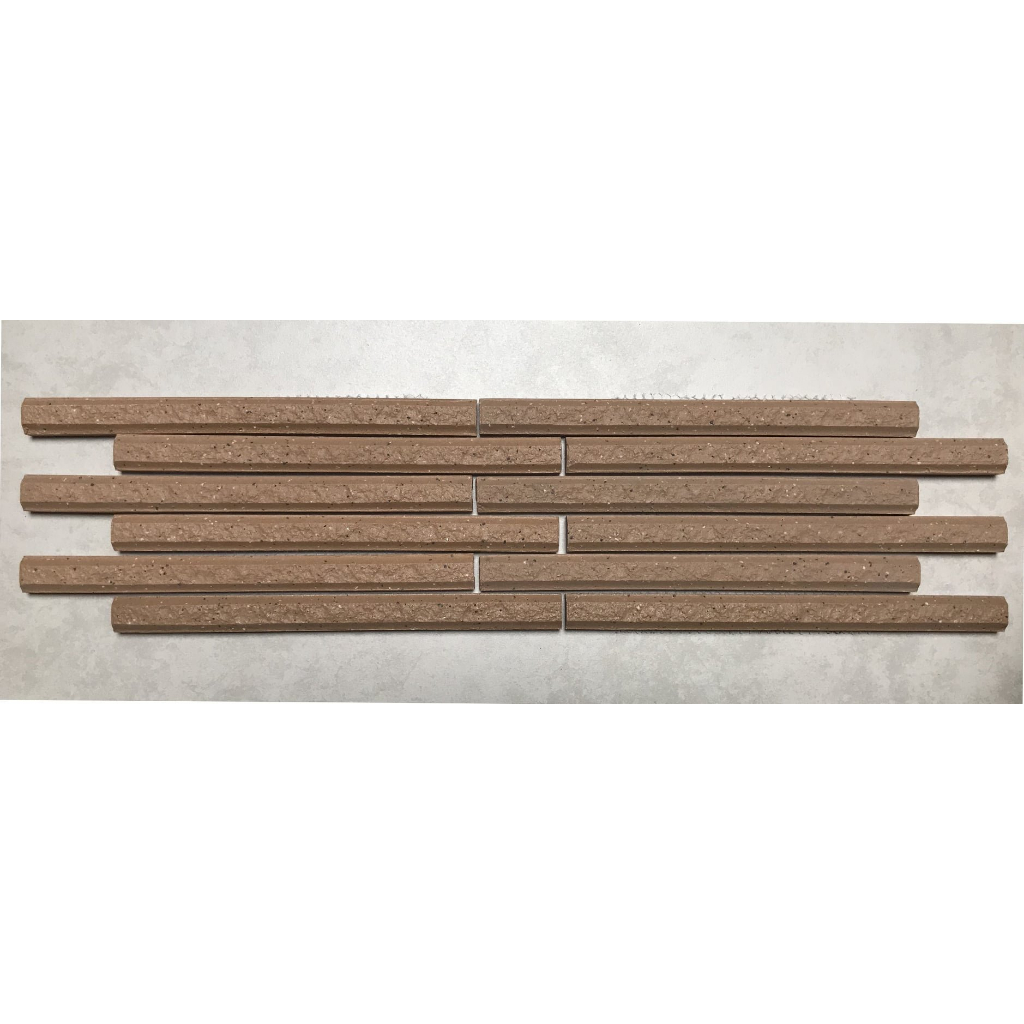 Gạch thẻ que dạng vỉ , trang trí tường phòng khách , tường hàng rào , chống thấm nước