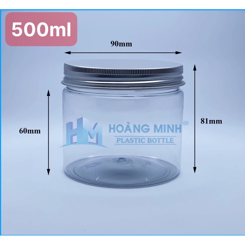 Combo 10 hũ nhựa 500ml đáy 9cm