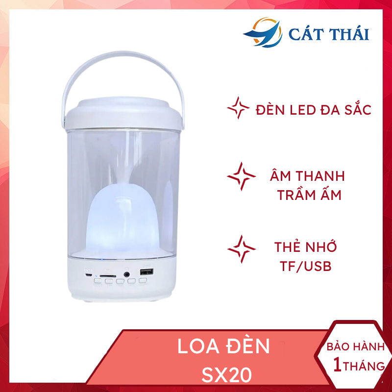 Loa bluetooth SX20 không dây, đèn LED đổi màu theo nhạc, âm thanh sinh động, tích hợp nhiều kiểu kết nối