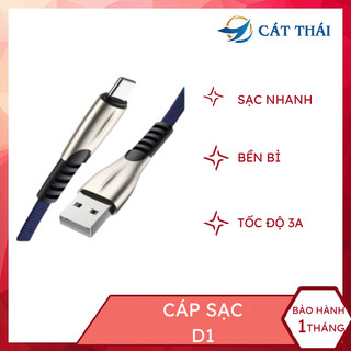 Cáp sạc dây sạc D1 cao cấp chịu lực cực tốt bền bỉ tốc độ 3A
