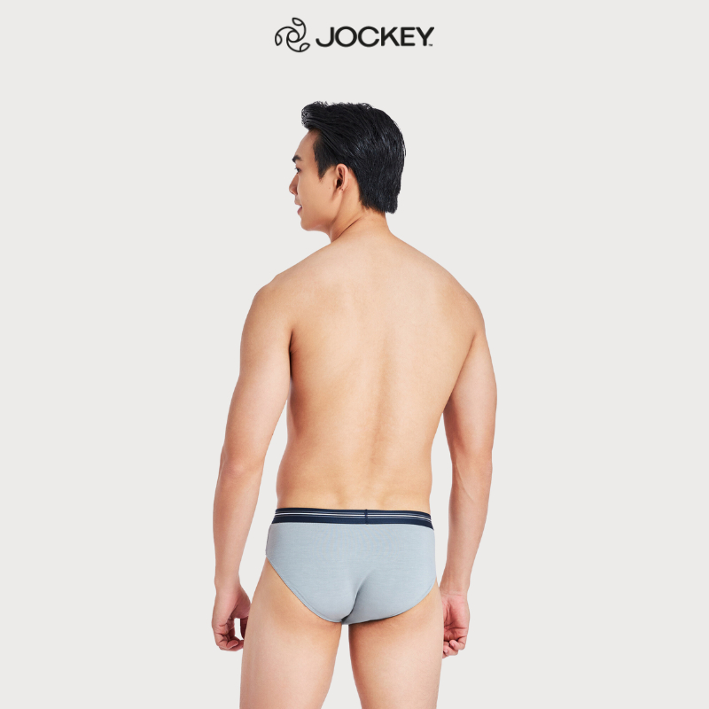 Quần Lót Nam Bamboo Jockey Dáng Brief Co Giãn Thoải Mái Màu Xám Nhạt - J1248_P1