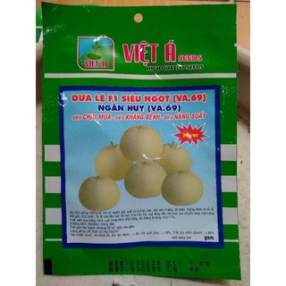 Hạt giống dưa lê siêu ngọt việt á. dưa lê ngân huy va69 gói 5gr
