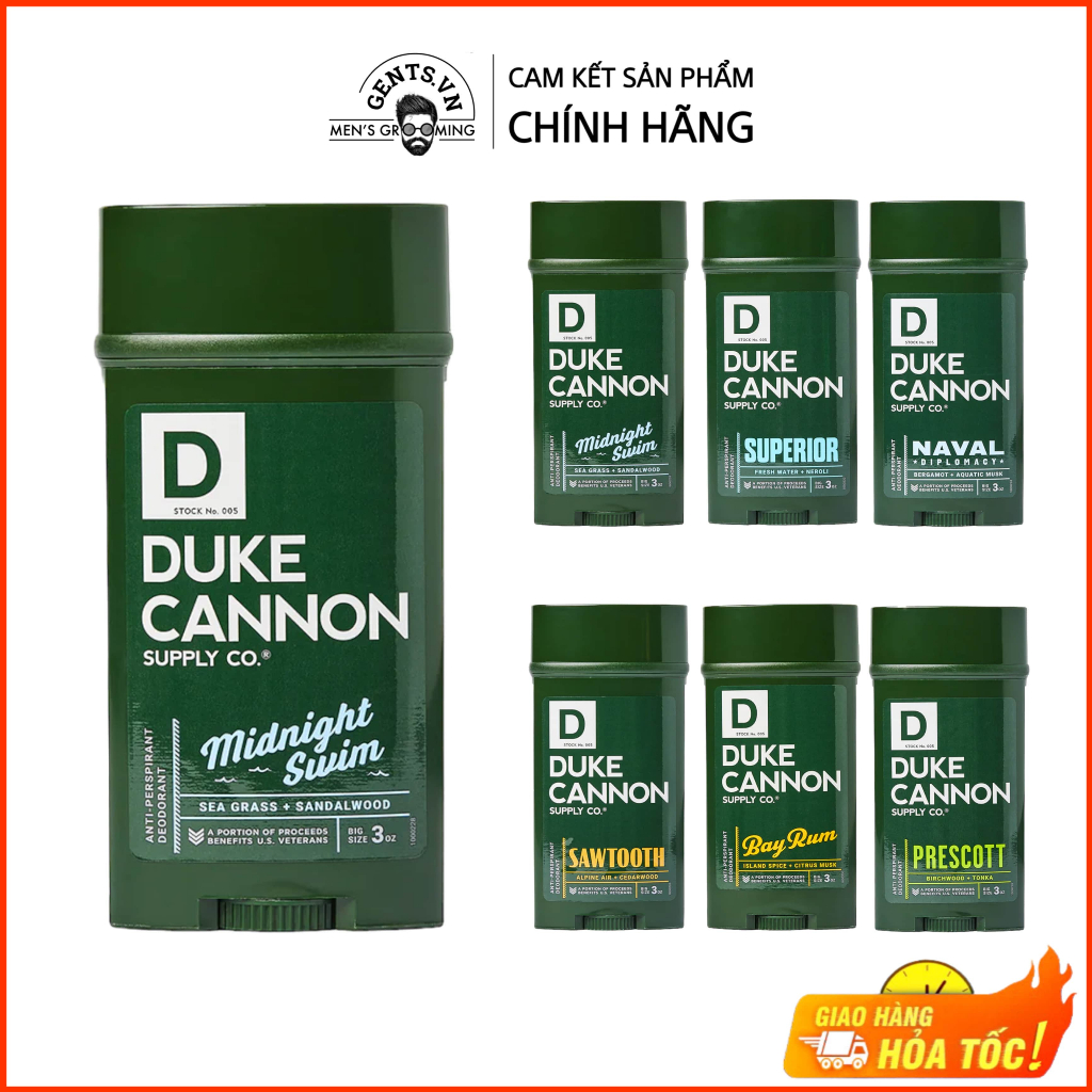 Lăn khử mùi nam Duke Cannon Anti-Perspirant Deodorant 85g giúp giảm tiết mồ hôi và ngăn mùi hiệu quả