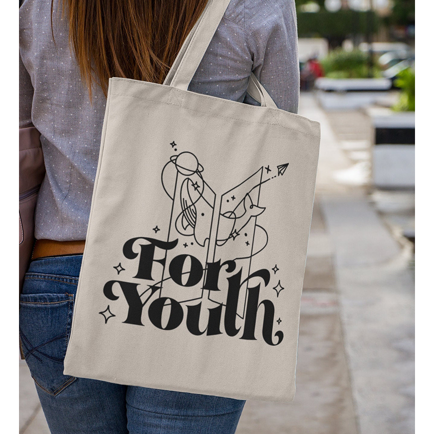 Túi Tote Vải Canvas In Hình BTS Army K-Pop Fan