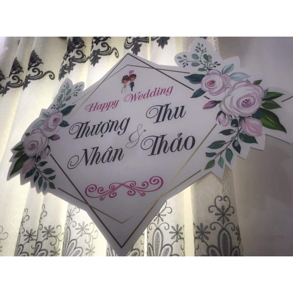 BẢNG TREO  DÁM CƯỚI OVAL - TRÒN TRANG TRÍ ĐÁM CƯỚI - ĐÁM HỎI - SINH NHẬT DÀY 3mm HAFU HOUSE