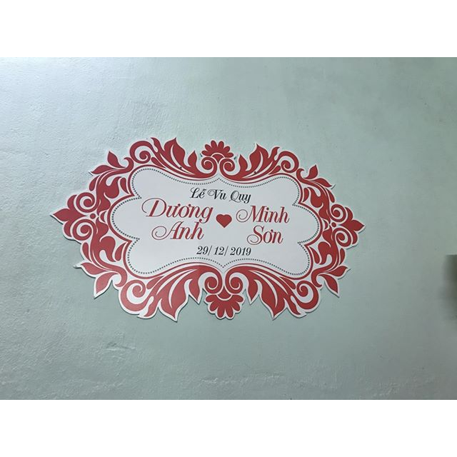 BẢNG TREO  DÁM CƯỚI OVAL - TRÒN TRANG TRÍ ĐÁM CƯỚI - ĐÁM HỎI - SINH NHẬT DÀY 3mm HAFU HOUSE