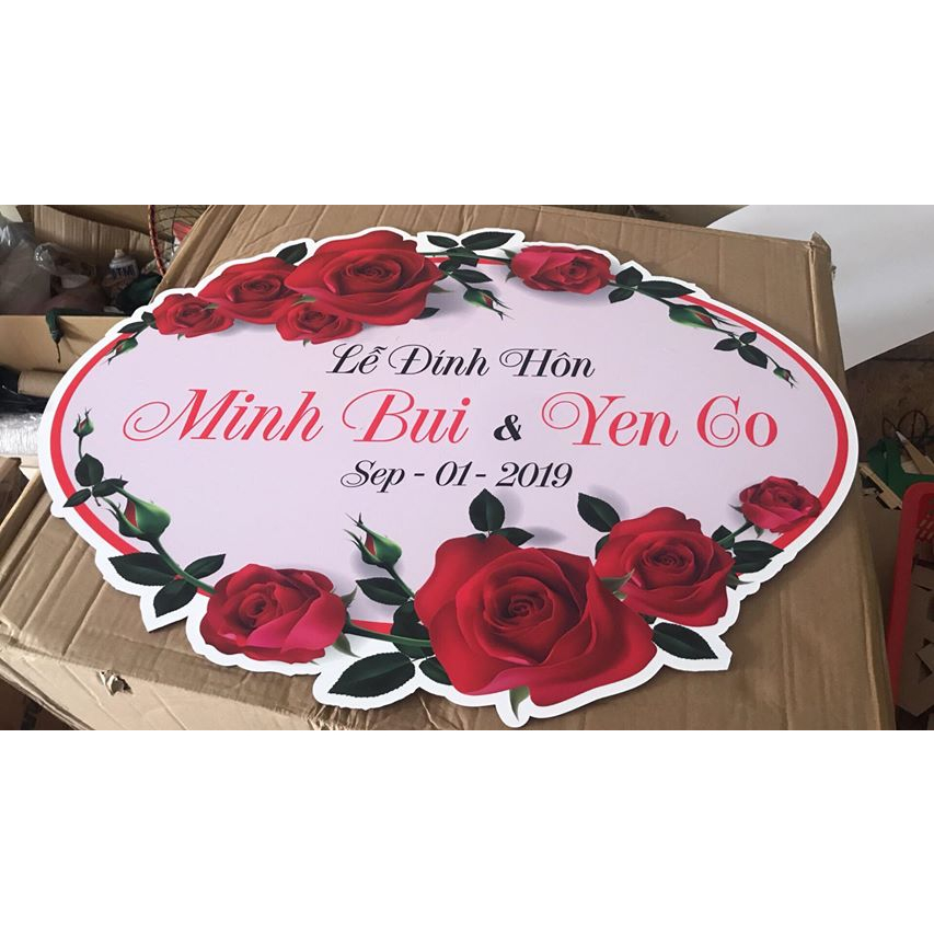 BẢNG TREO  DÁM CƯỚI OVAL - TRÒN TRANG TRÍ ĐÁM CƯỚI - ĐÁM HỎI - SINH NHẬT DÀY 3mm HAFU HOUSE