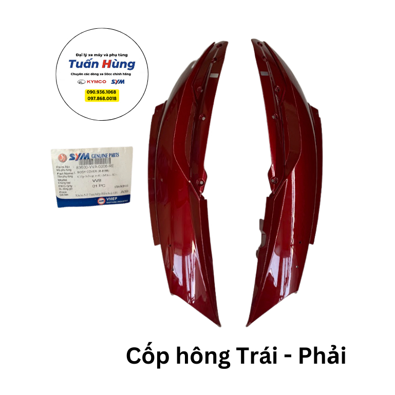 Cốp hông xe Shark 125 SYM đủ màu