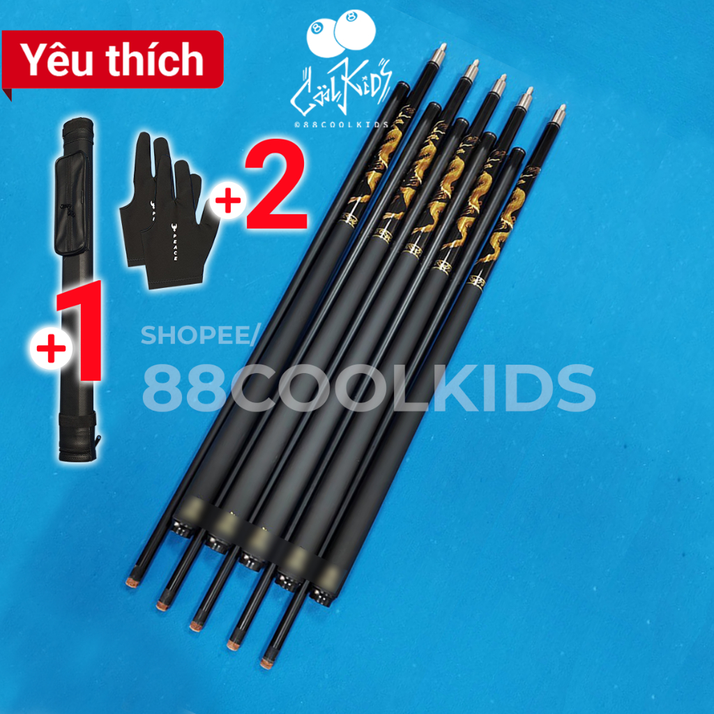 Cơ Bida Lỗ Phủ Carbon Cá Nhân New 2023 - Gậy Bi A Lỗ Cacbon CLB 550g Tẩy 13mm
