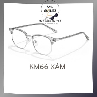 Gọng kính cận, giả cận G.M Unisex Nam nữ Màu đen dáng vuông Chống Bụi Bảo Vệ Mắt Chống tia UV400 Kixu.Glasses