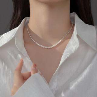  Dây chuyền bạc chuỗi ngọc sang chảnh D9691 - AROCH JEWELRY 
