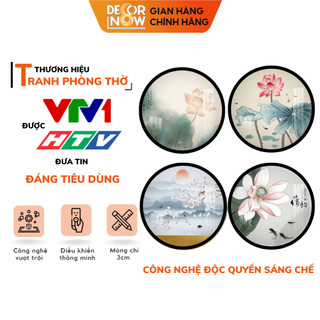 Đèn hào quang phật in tranh trúc chỉ decornow, trang trí ban thờ, hào quang trúc chỉ màu, dcn-17