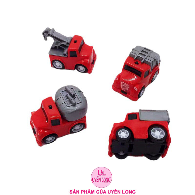 Xe Cứu Hỏa Fire Truck Công Trình Chạy Cót Đẩy Lùi Mini Siêu Đẹp, Giúp Bé Phát Triển Thị Giác, Tay Mắt, Tương Tác Bố Mẹ