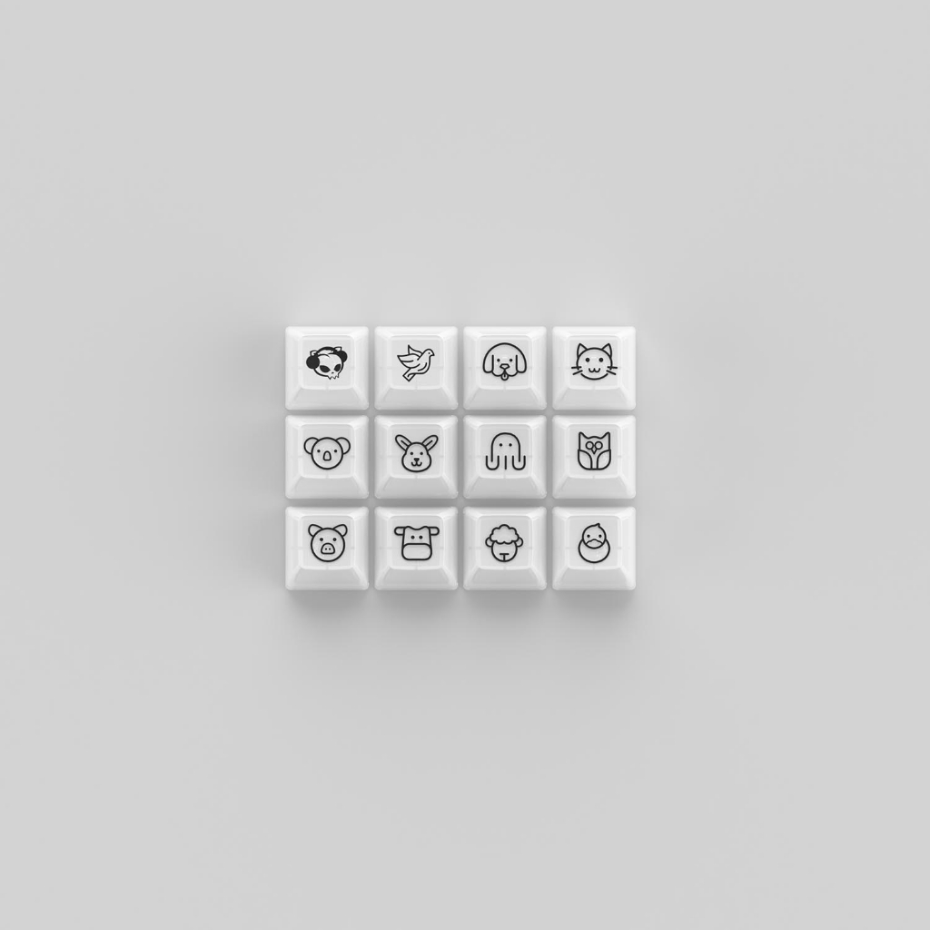 Bộ AKKO Clear Keycaps Set v2 – White (PC / ASA profile / 155 nút)