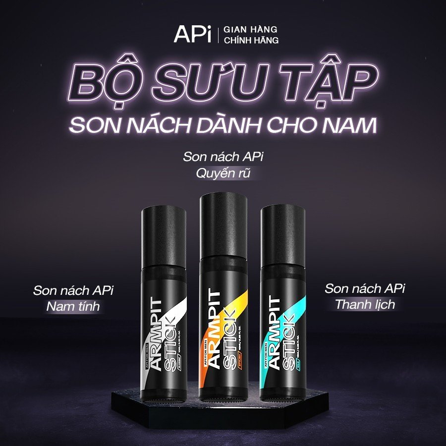Son nách APi Men, lăn khử mùi nam, serum khử mùi hôi nách lên tới 72h APi Men