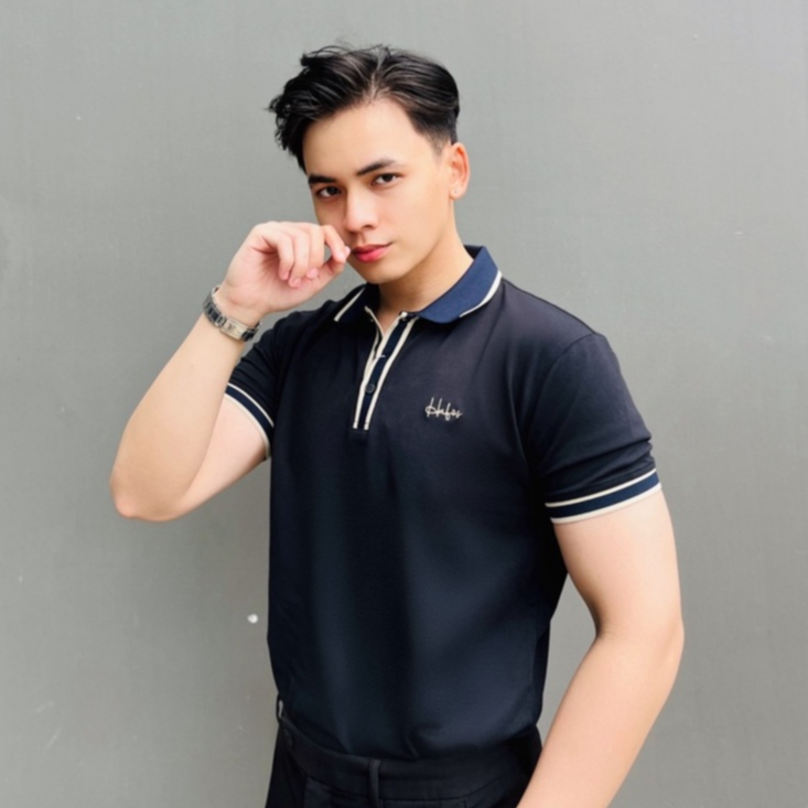 Áo polo nam HAFOS NEIL vải cá sấu Cotton cao cấp