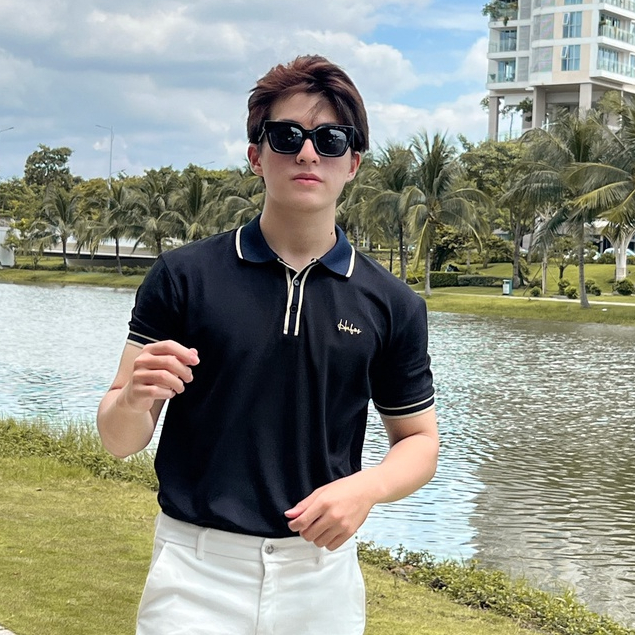 Áo polo nam HAFOS NEIL vải cá sấu Cotton cao cấp