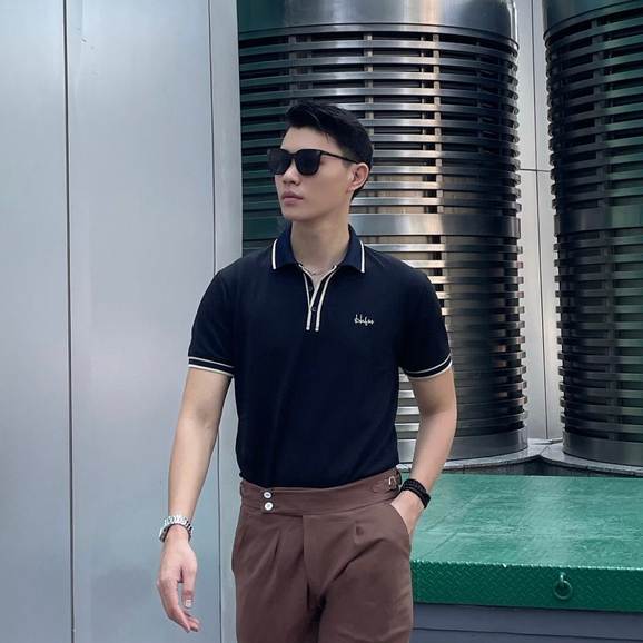 Áo polo nam HAFOS NEIL vải cá sấu Cotton cao cấp