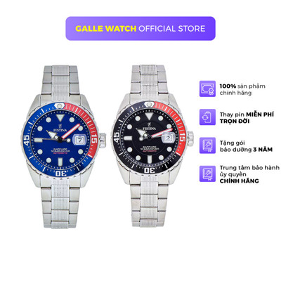 Đồng hồ cơ nam Festina Watch F20480 mặt kính Sapphire, chống nước, dây thép đeo tay cao cấp chính hãng Thụy Sĩ