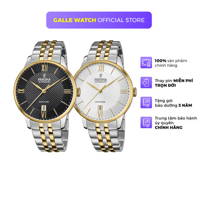 Đồng hồ nam Festina Watch F20483 mặt kính Sapphire, máy cơ Automatic, chống nước, dây thép đeo tay cao cấp chính hãng