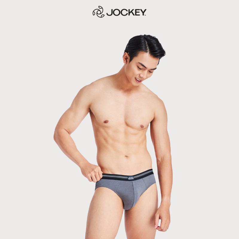 Quần Lót Nam Bamboo Jockey Dáng Brief Co Giãn Thoải Mái Màu Xám Đậm - J1248_P1