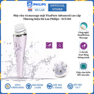 Máy rửa mặt và massage Philips VisaPure Advanced SC5340 - Bảo hành chính hãng 24 tháng