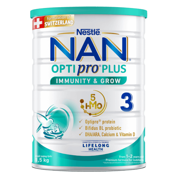 [ Date T12/24 ] Sữa bột Thuỵ Sĩ Nan Optipro Plus số 3 1,5kg (1-2 tuổi)