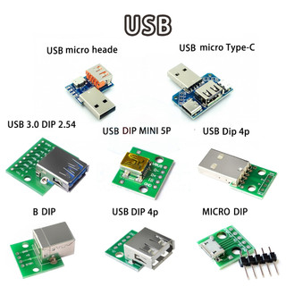 Mạch đế ra chân cổng usb micro/ usb 3.0/ usb a/ usb b/ usb mini có kí hiệu chân rõ ràng