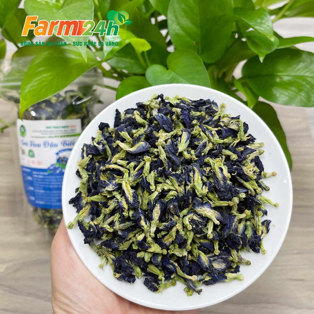 Trà hoa đậu biếc 100% tự nhiên, nguyên liệu pha chế, nấu nướng, làm bánh, lên màu thực phẩm tự nhiên, không hóa chất