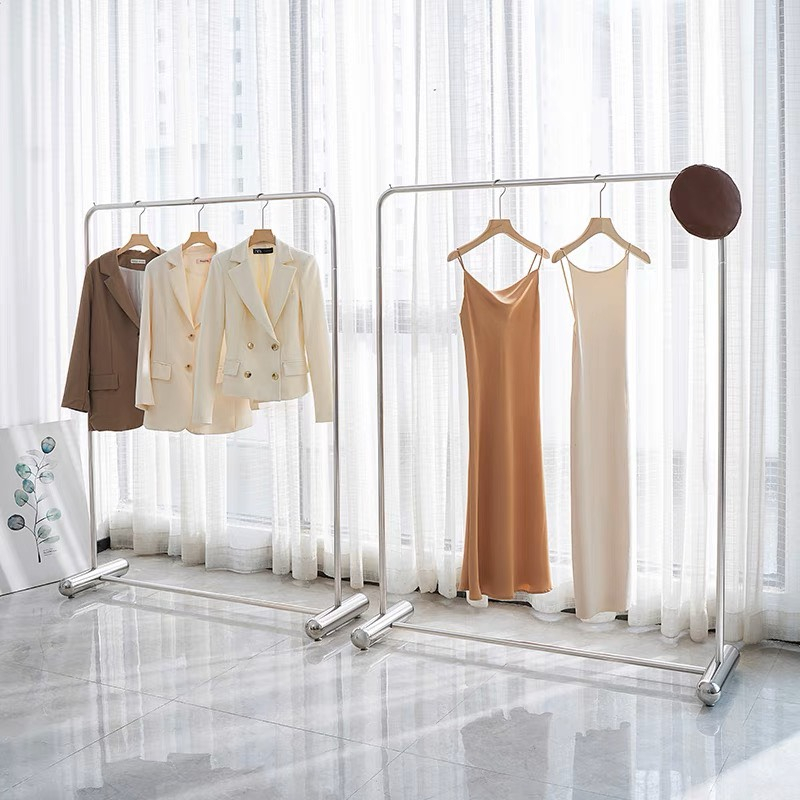 Sào, kệ treo đồ quần áo livestream inox, giá treo quần áo chụp ảnh inox siêu bền bỉ, dây phơi quần áo inox