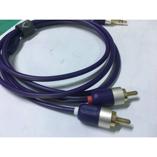 Dây 3.5 mm ra 2 đầu av furutech hàng bãi nhật - dây tín hiệu âm thanh chính hãng 1.2m.