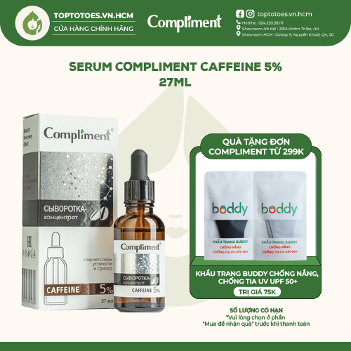 Serum Compliment 5% Caffeine giúp săn chắc, tái tạo và trẻ hóa da - 27ml