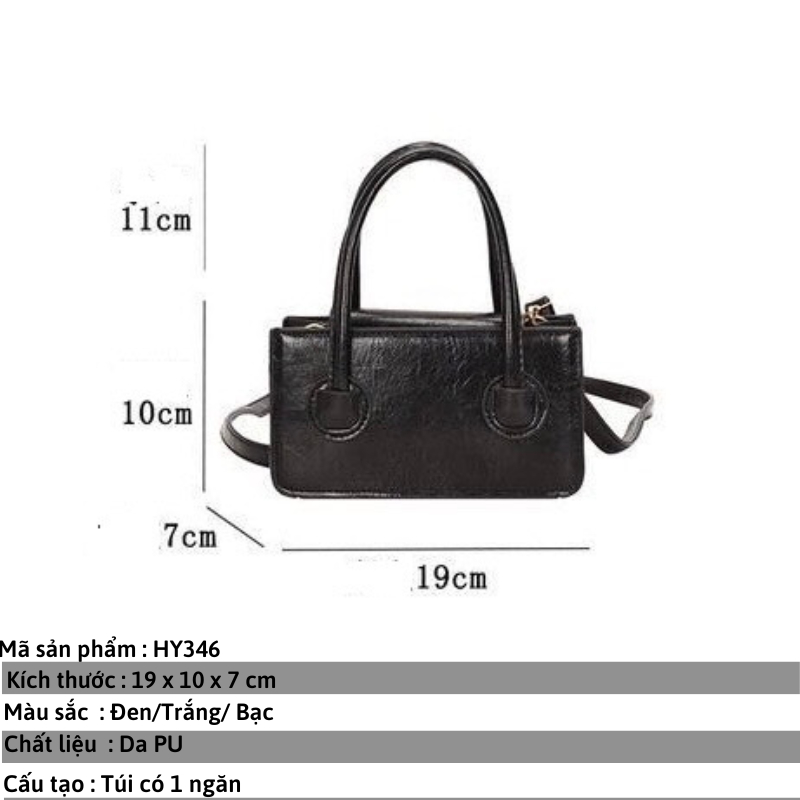 Túi xách nữ cầm tay da mềm đeo chéo sang chảnh HY346