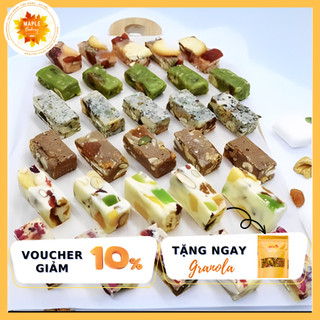 Kẹo Nougat Healthy - Kẹo Hạnh Phúc - Mix 5 Vị, ít ngọt, siêu hạt, thơm ngon, hỗ Trợ giảm cân, tốt Cho Sức Khỏ