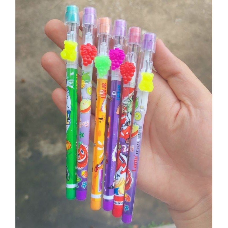 Set 10 bút chì khúc, bút chì ngòi trái cây⚡ SALE KHỦNG ⚡ Combo cây viết chì ngòi có thể thay ngòi tiết kiệm