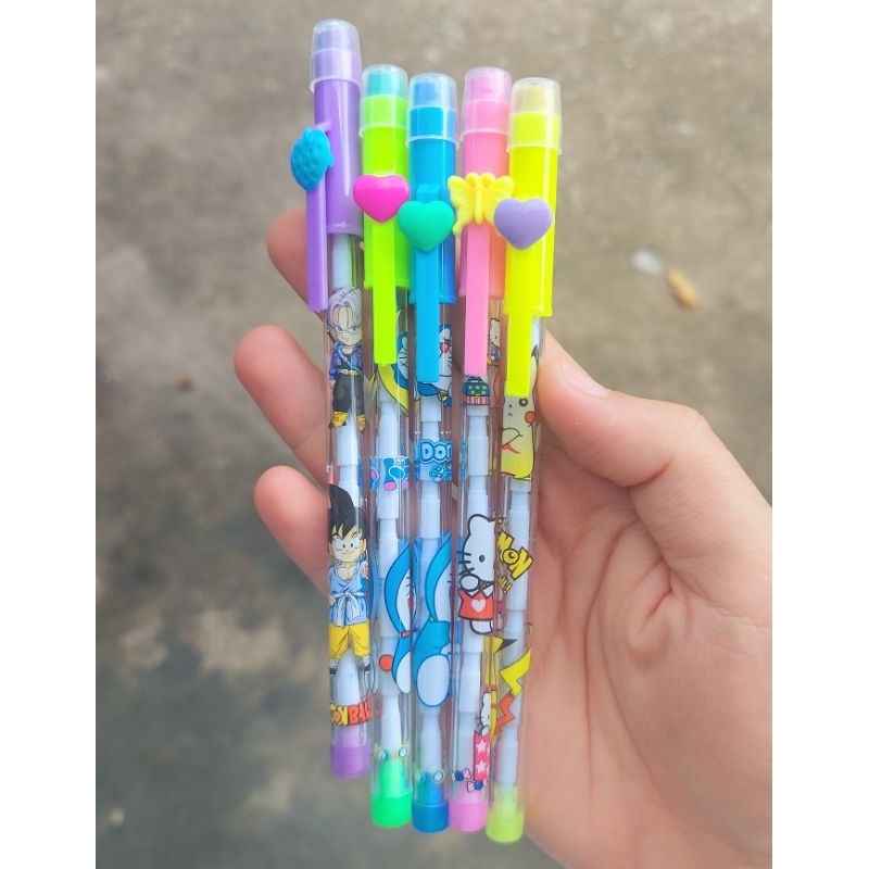 Set 10 bút chì khúc, bút chì ngòi trái cây⚡ SALE KHỦNG ⚡ Combo cây viết chì ngòi có thể thay ngòi tiết kiệm