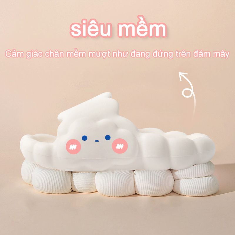 Dép Đế Mềm Chống Trượt Họa Tiết Đám Mây Siêu Dễ Thương - Xinh xắn và thoải mái khi sử dụng