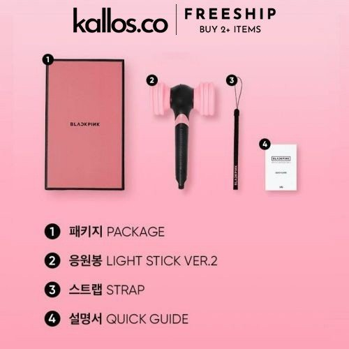 Đèn Cỗ Vũ BLACKPINK Official Lightstick Light Stick Ver 2 Hanoi Kpop Merch, Squareup Grip Holder - Kallos Vietnam