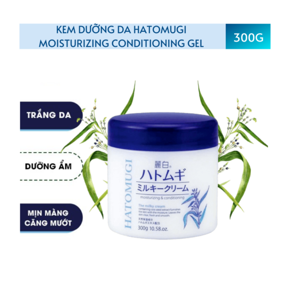 Kem Dưỡng Ẩm Hatomugi Moisturizing Conditioning the milky cream 300g