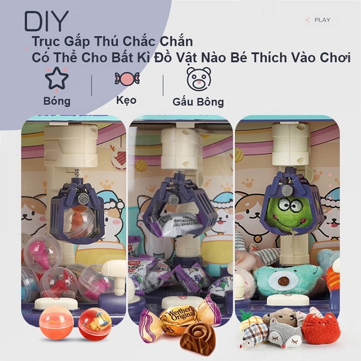 Máy Gắp Thú Bông Gắp Gấu Cho Bé