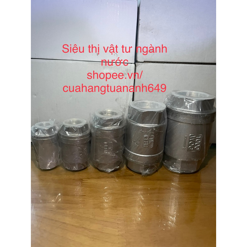 VAN 1 CHIỀU LÒ XO VAN REN TRONG INOX 27/34/42/49/60MM