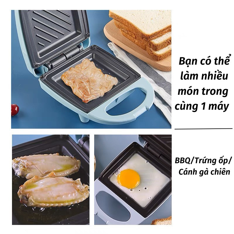 Máy Nướng Bánh Mì Sandwich Kẹp Làm Nóng 2 Mặt Rán Trứng Làm Đồ Ăn Sáng Nhanh Chóng Tiện Lợi SP41233123