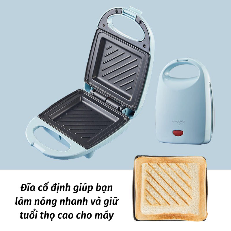 Máy Nướng Bánh Mì Sandwich Kẹp Làm Nóng 2 Mặt Rán Trứng Làm Đồ Ăn Sáng Nhanh Chóng Tiện Lợi SP41233123