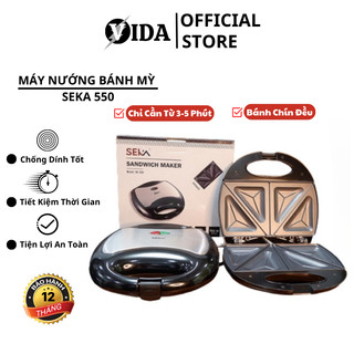 Máy Nướng Bánh Mì Sandwich SEKA SK 550 Công suất 750W  Máy Kẹp Nướng Bánh Mì Nướng Nhanh Chín Đều, Chống Dính SP41232137