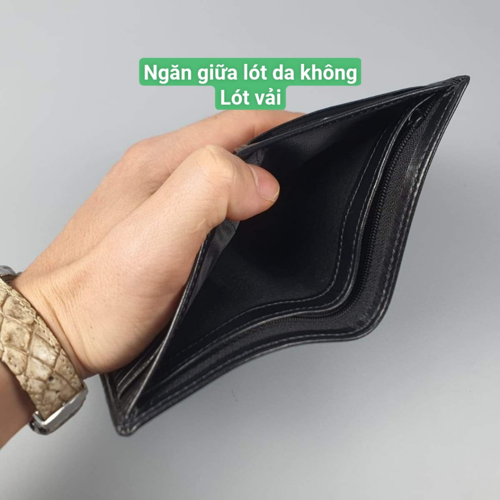 Ví Nam -Bóp Da Bò Cao Cấp Cefiro Logo Tộc Trưởng -ví da nam ví đứng thiết kế nhiều ngăn đựng tiền đựng thẻ bảo hành 12TT