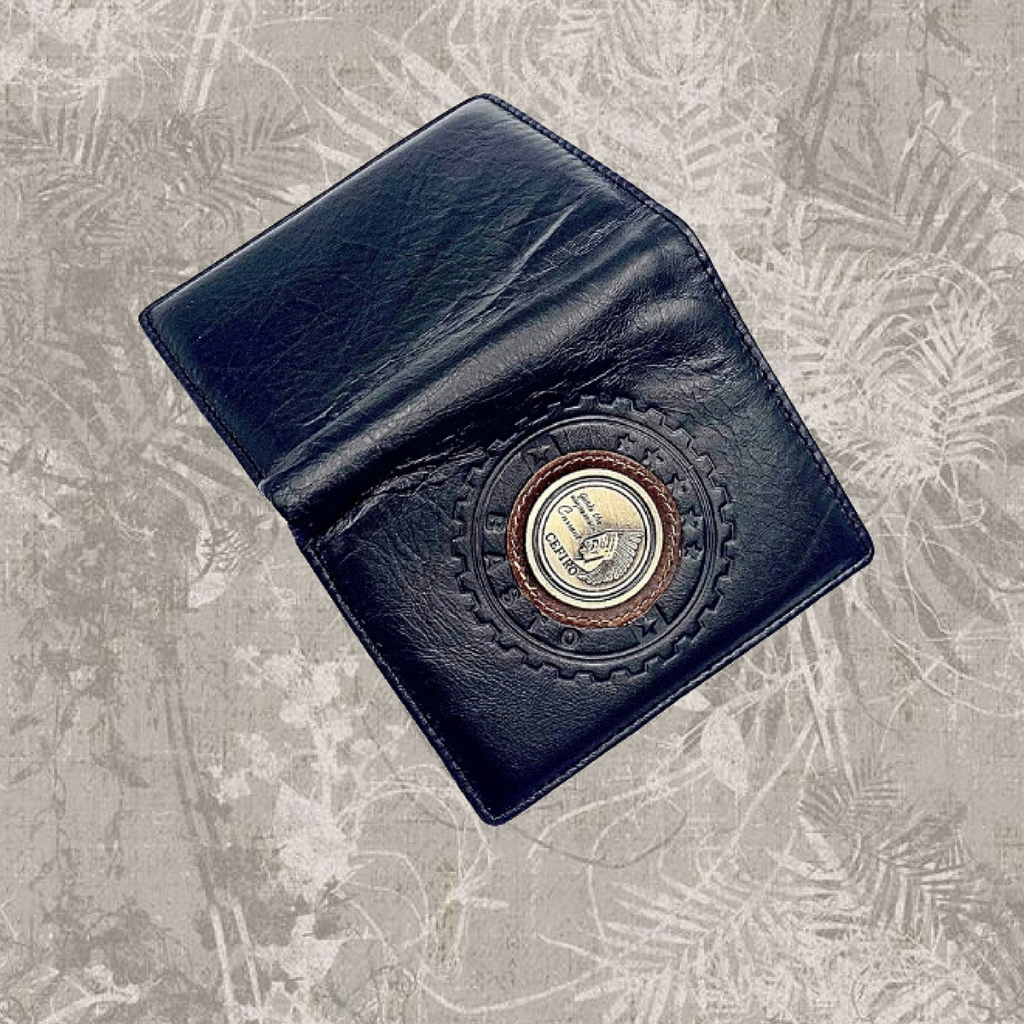 Ví Nam -Bóp Da Bò Cao Cấp Cefiro Logo Tộc Trưởng -ví da nam ví đứng thiết kế nhiều ngăn đựng tiền đựng thẻ bảo hành 12TT