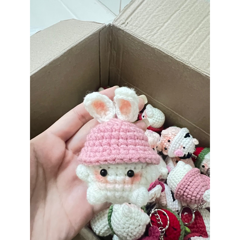 Móc khoá len bé nấm