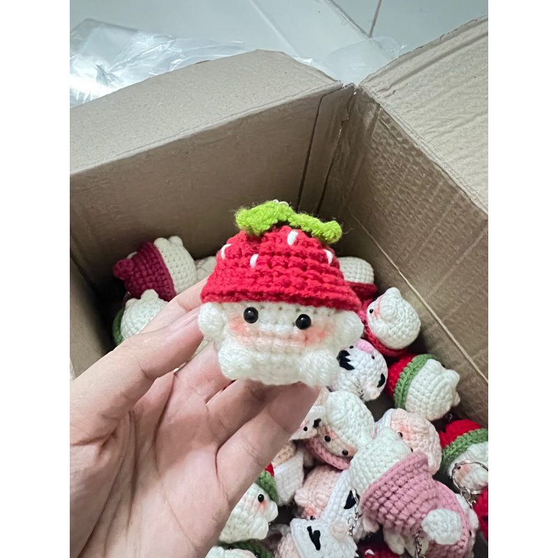 Móc khoá len bé nấm